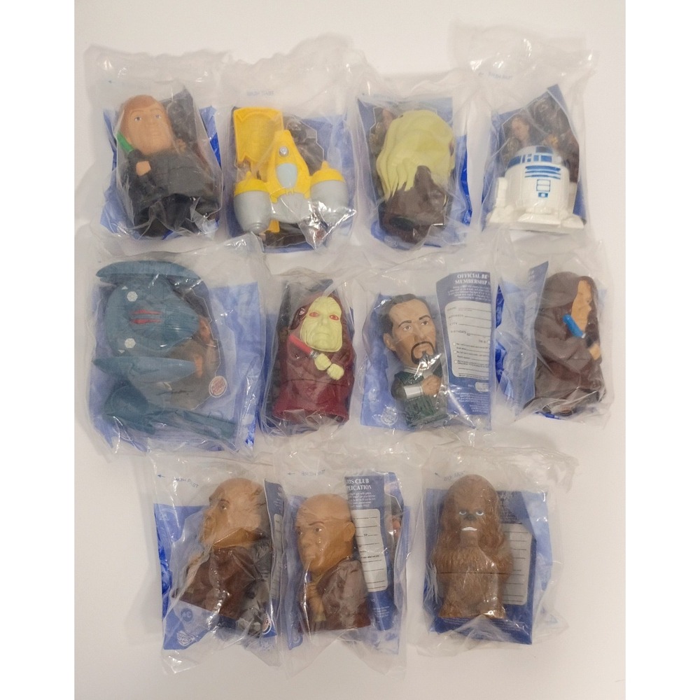 Set of 11 Burger King Star Wars 'Complete The Saga' 2005 BK Kids Club Toys